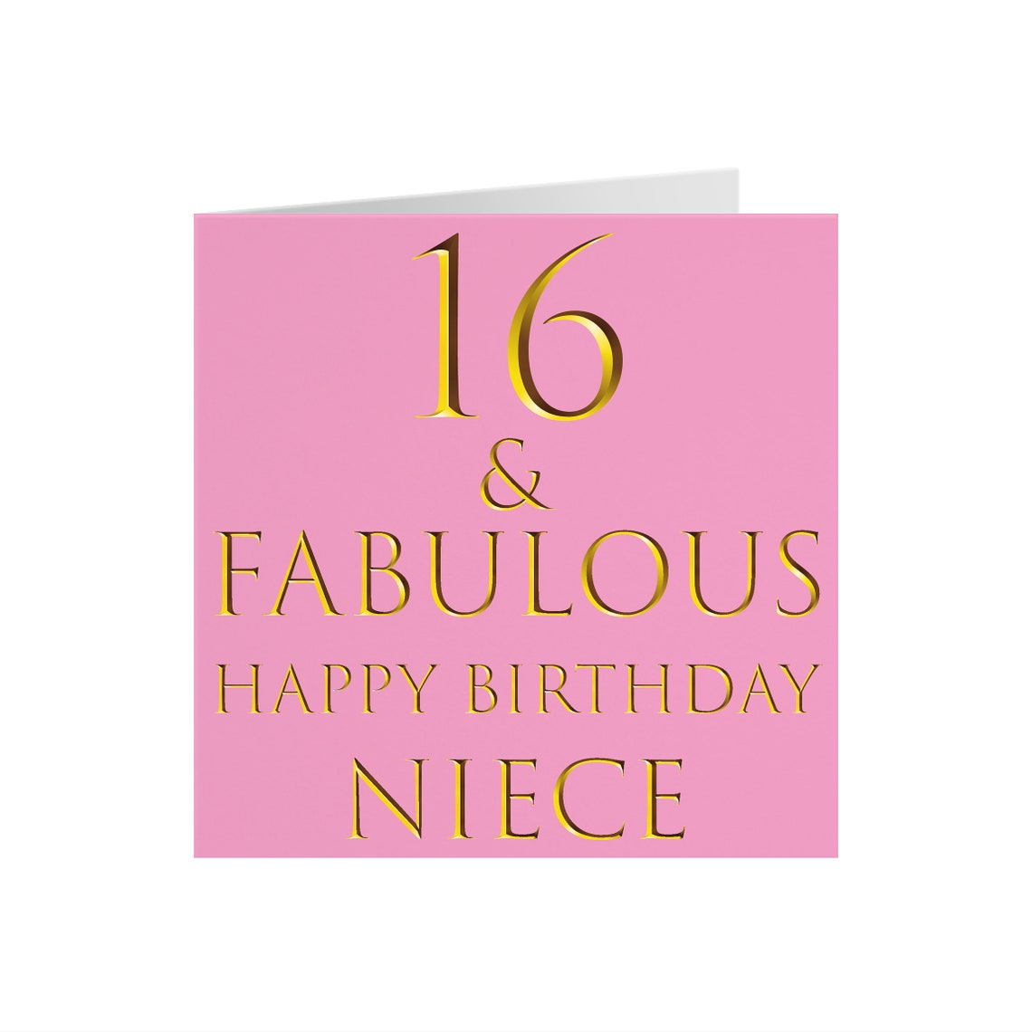 Stuff4 Fabulous 16th Birthday Cards For Niece - 16 Today & Fabulous - Happy Birthday Card For Niece From Uncle Auntie Aunty, Niece Birthday Gifts