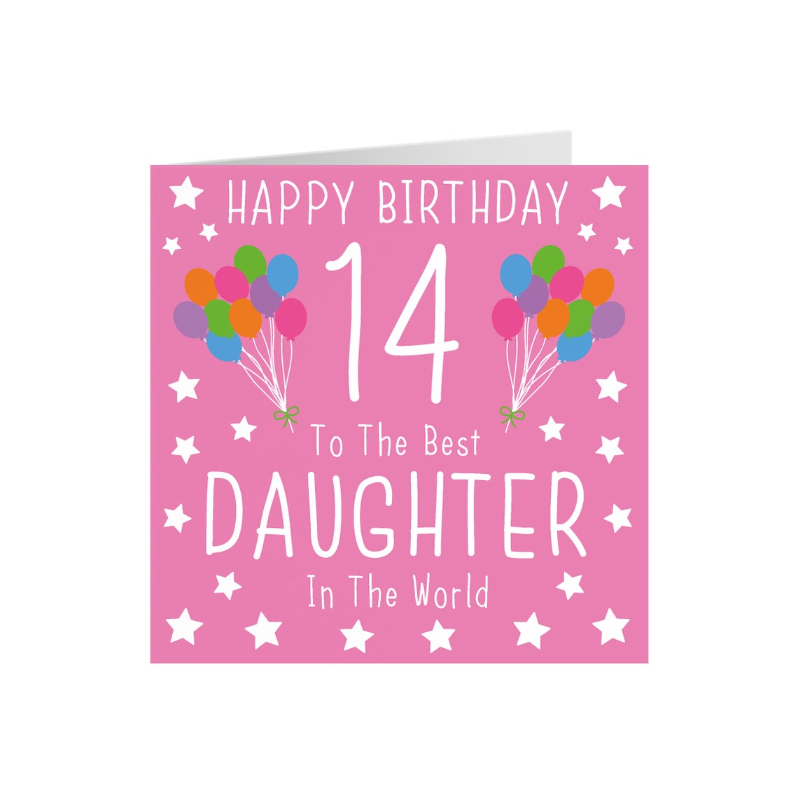 Daughter 14th Birthday Card Happy Birthday 14 to the Etsy