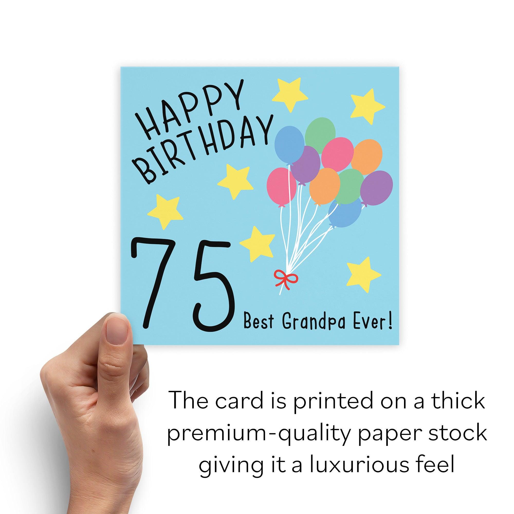 Grandpa 75th Birthday Card - Happy Birthday - 75 Best