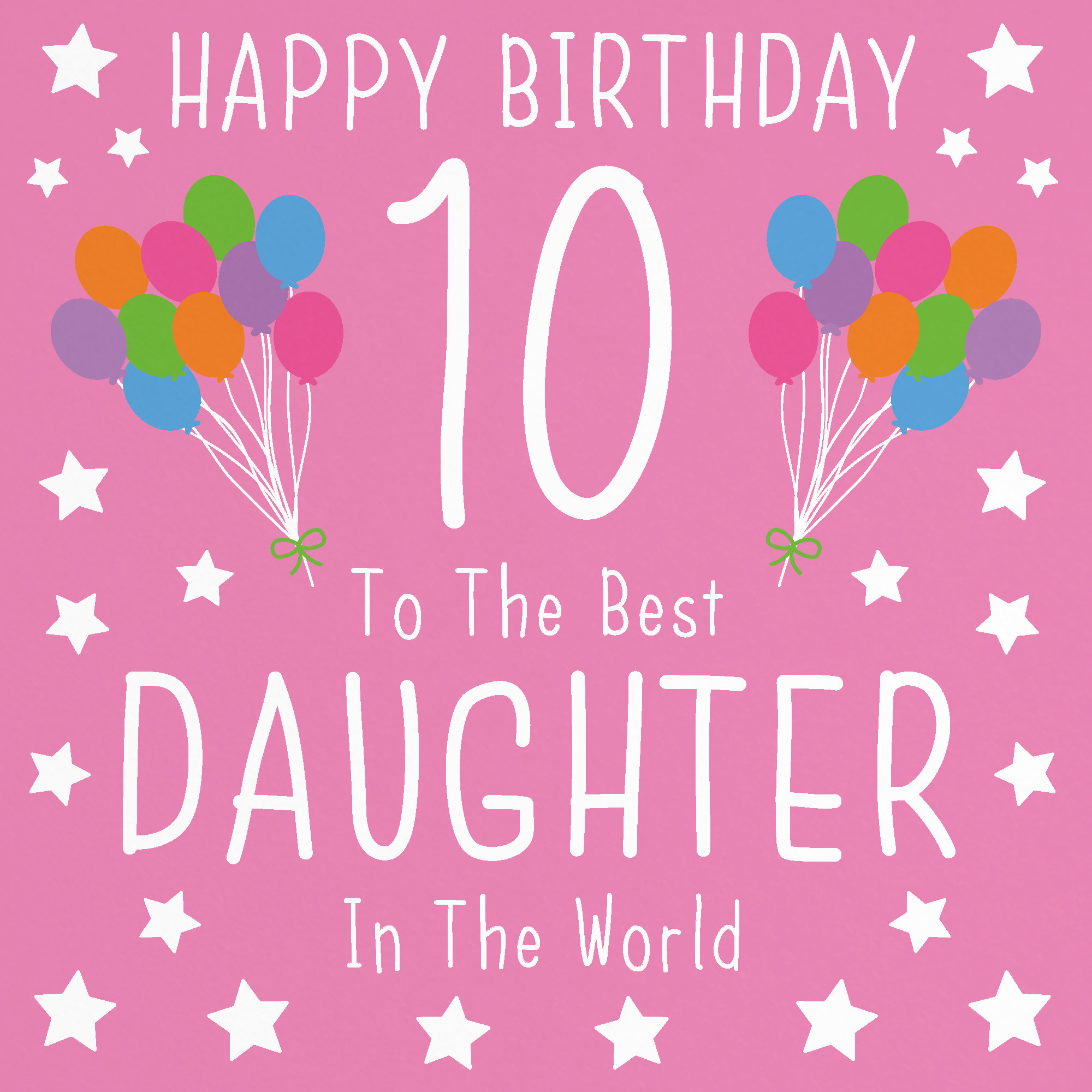 Daughter 10th Birthday Card Happy Birthday 10 To The Etsy Uk 