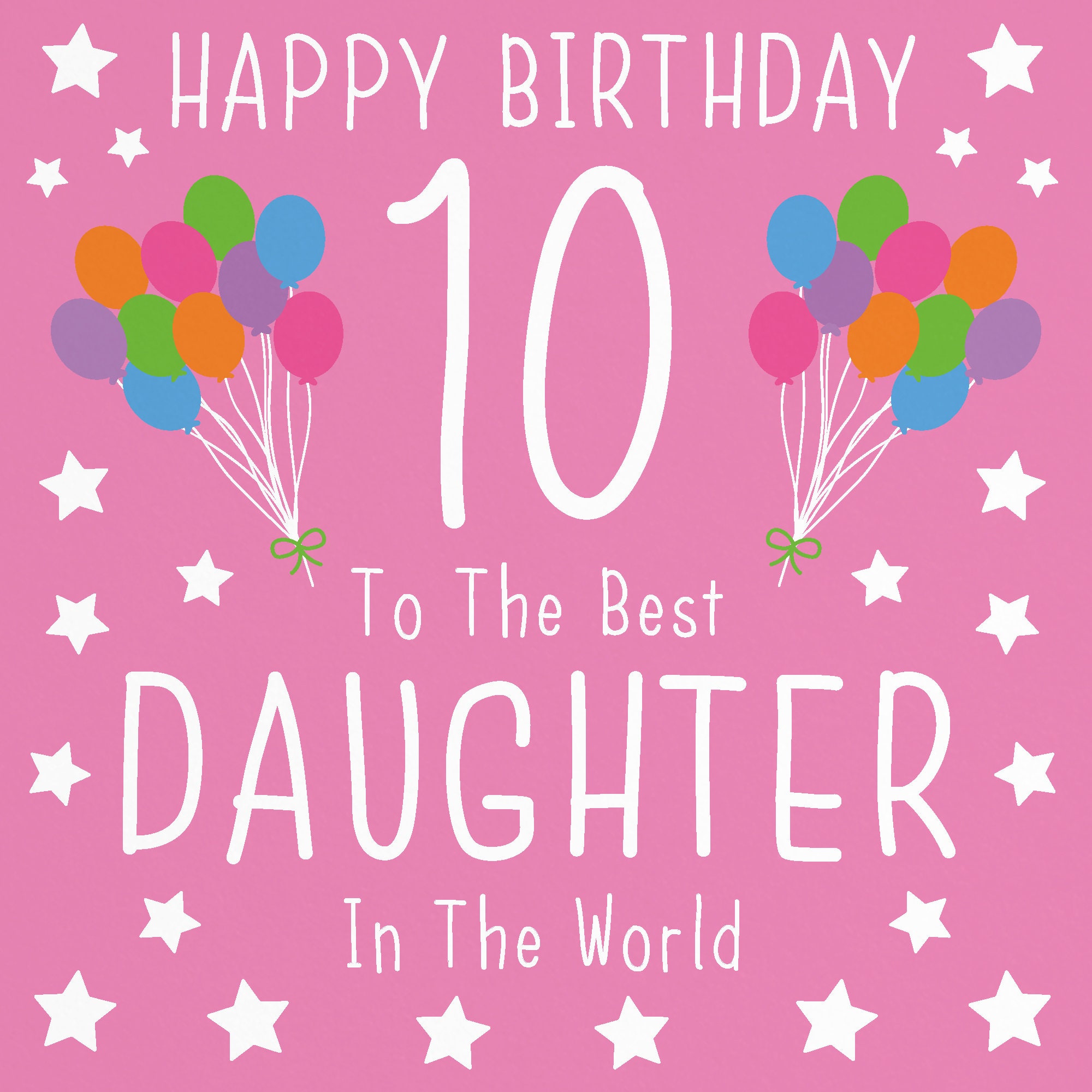 Daughter 10th Birthday Card Happy Birthday 10 To The Etsy Uk 