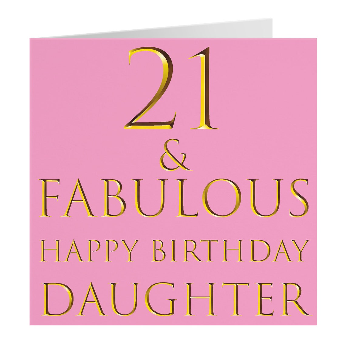 Daughter 21st Birthday Card 21 & Fabulous Happy Birthday - Etsy