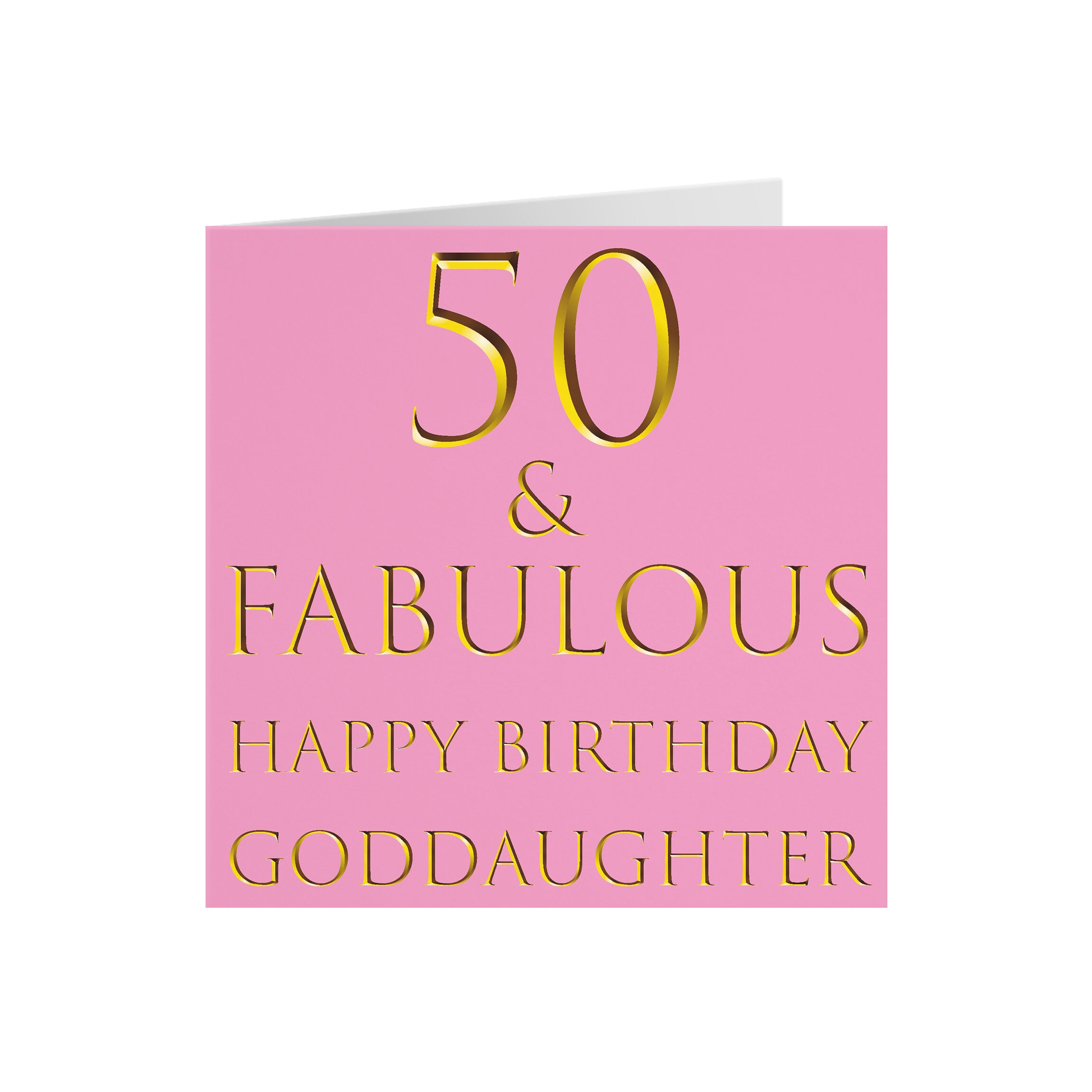 Goddaughter 50th Birthday Card 50 Fabulous Happy Etsy