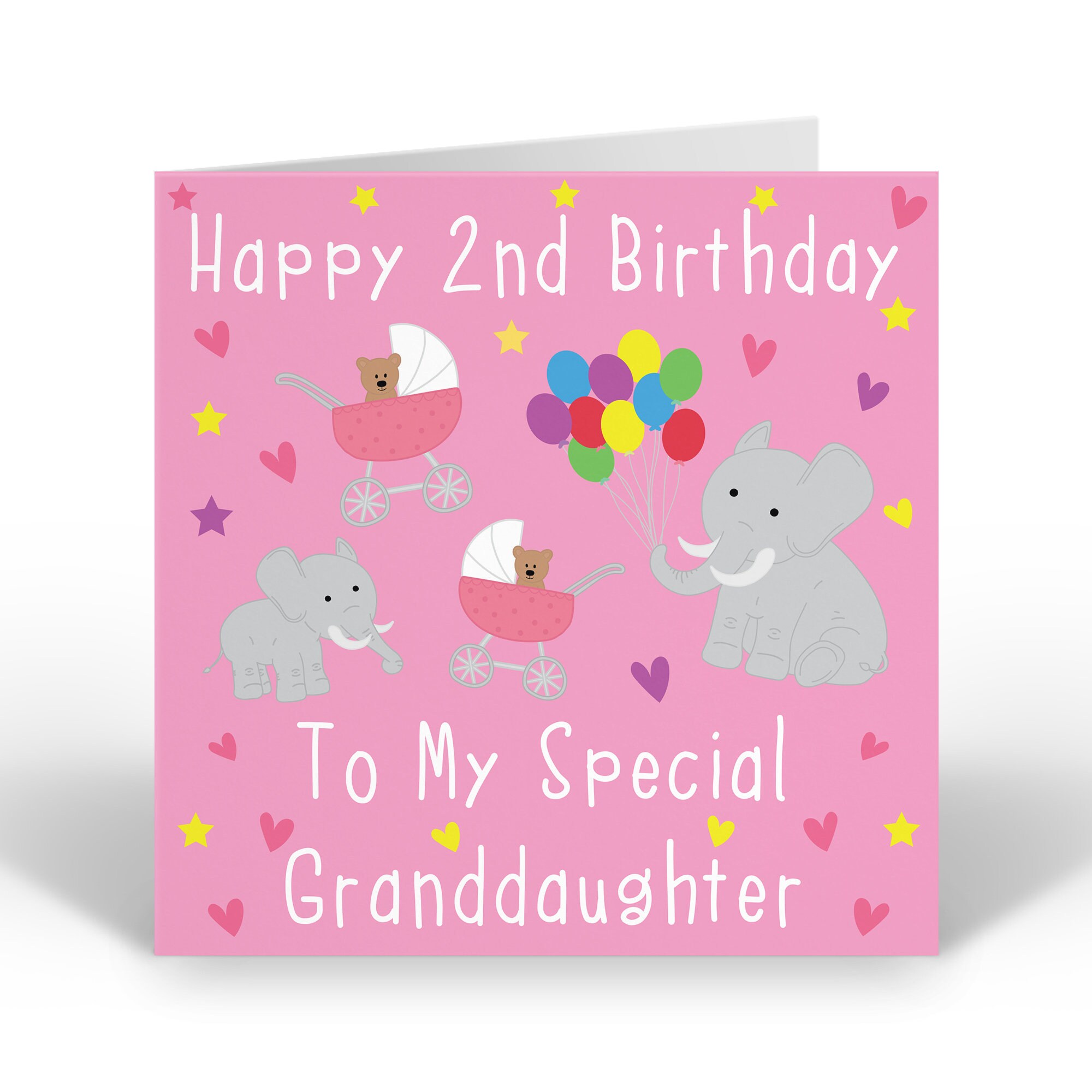 Granddaughter 2nd Birthday Card Happy 2nd Birthday Etsy Granddaughter 2nd Birthday Card Happy 2nd Birthday Etsy