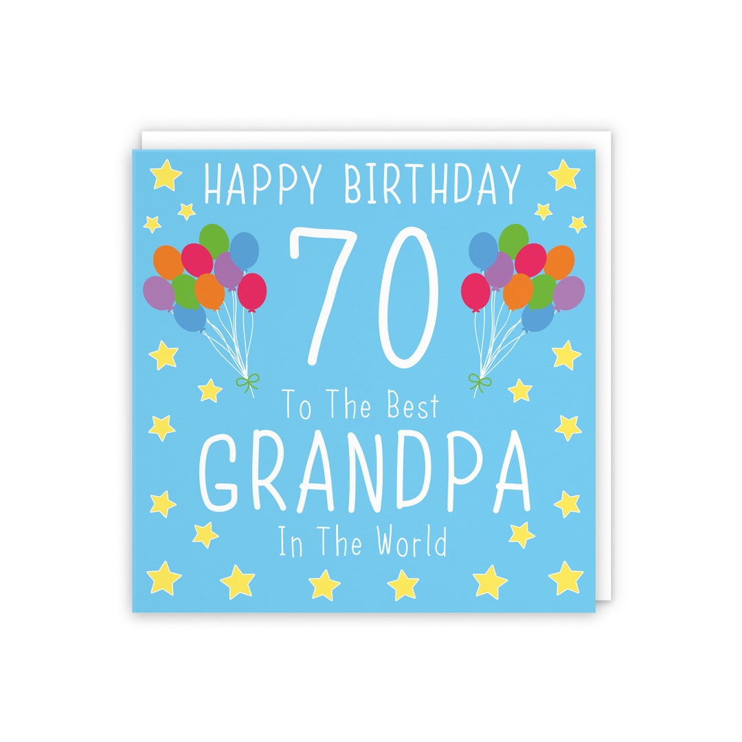 Hunts England Biglietto di auguri per il 75° compleanno del nonno, con scritta in lingua inglese 75 Best Grandad Ever!, collezione originale, grande, 210 x 210 mm