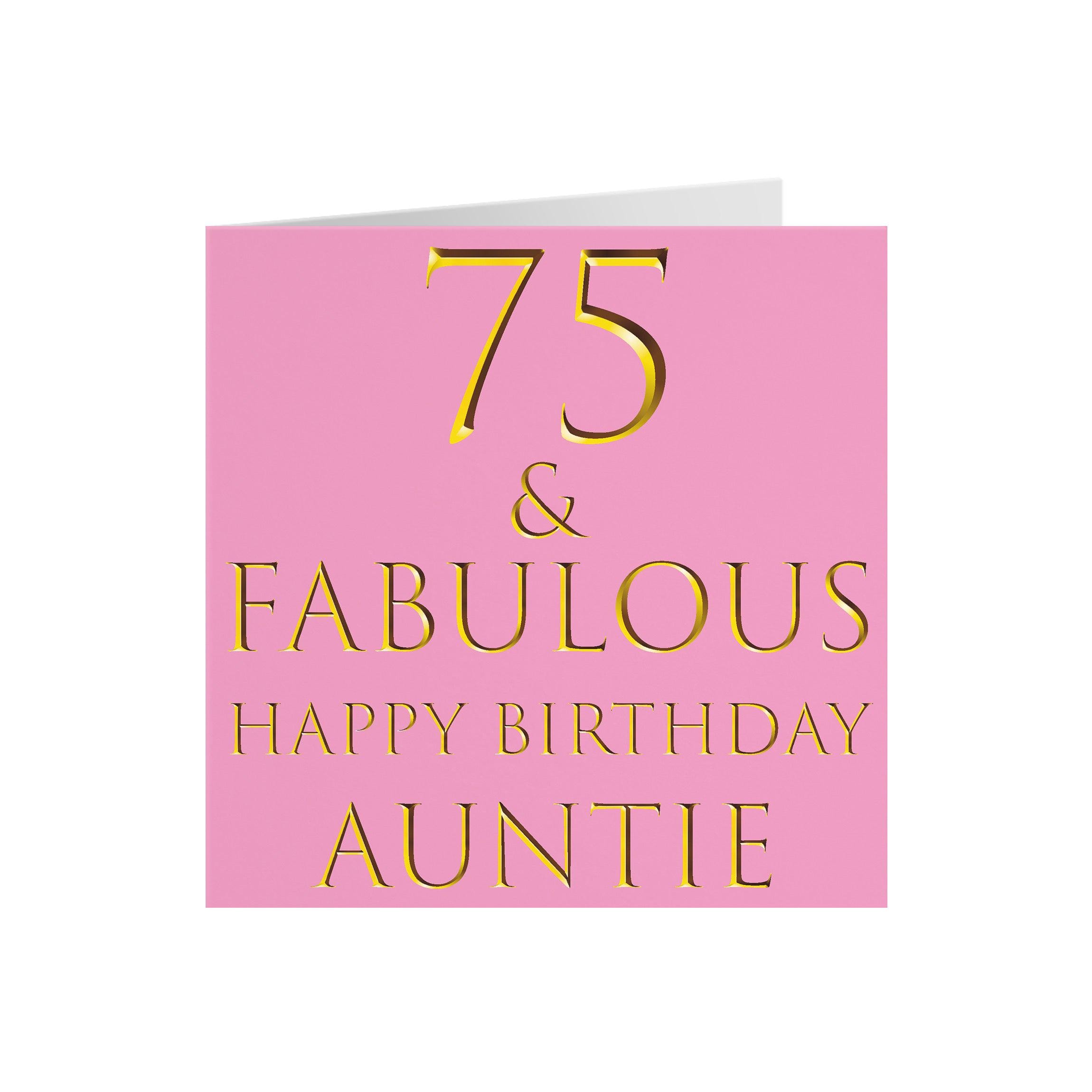 75th Birthday Card For Women - Ladies Pink Floral Birthday Cards For Year 75 Old Woman Seventy Five, Seventy Fifth Daughter Friend Niece Granddaughter