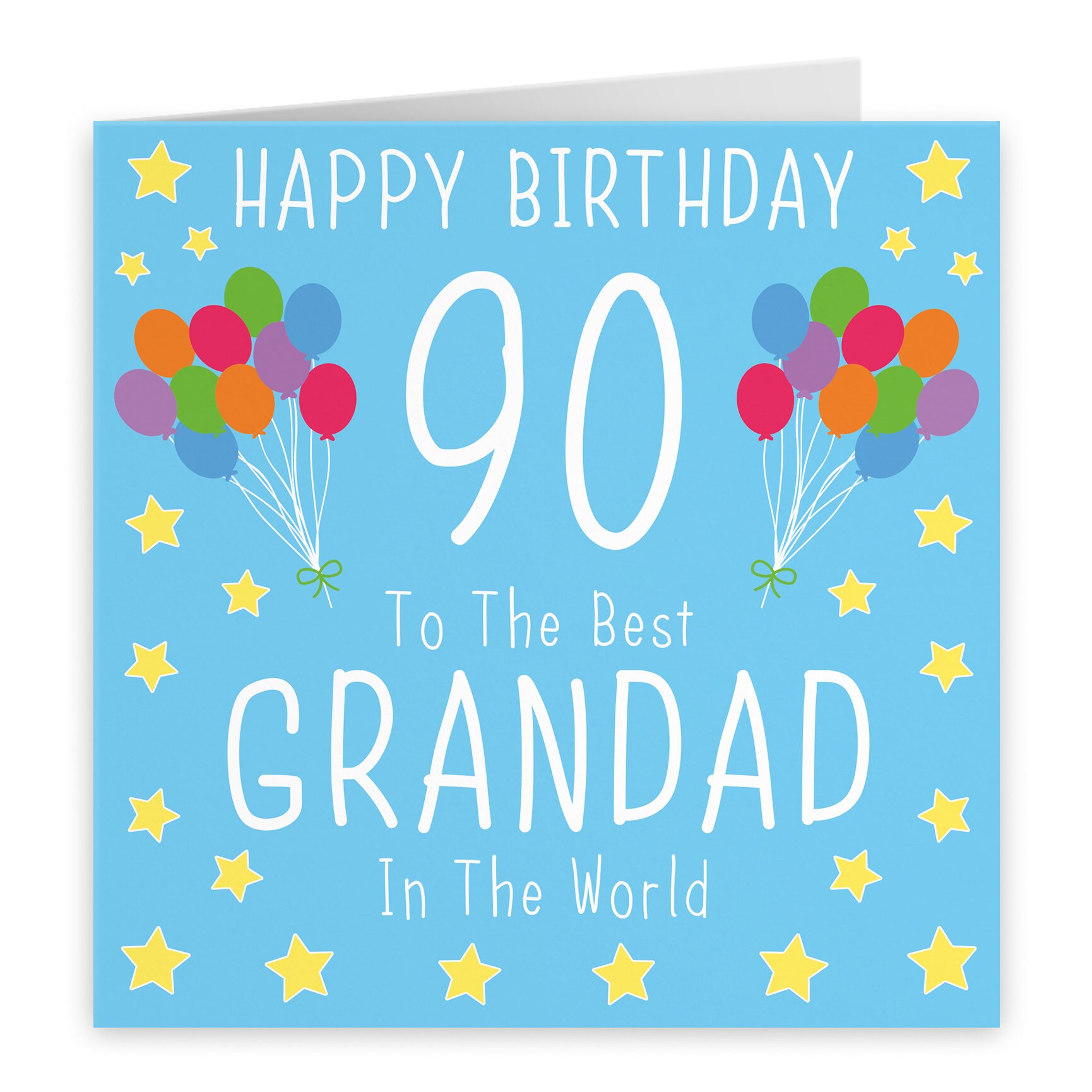 Grandad 90th Birthday Card - Happy Birthday - 90 - to the