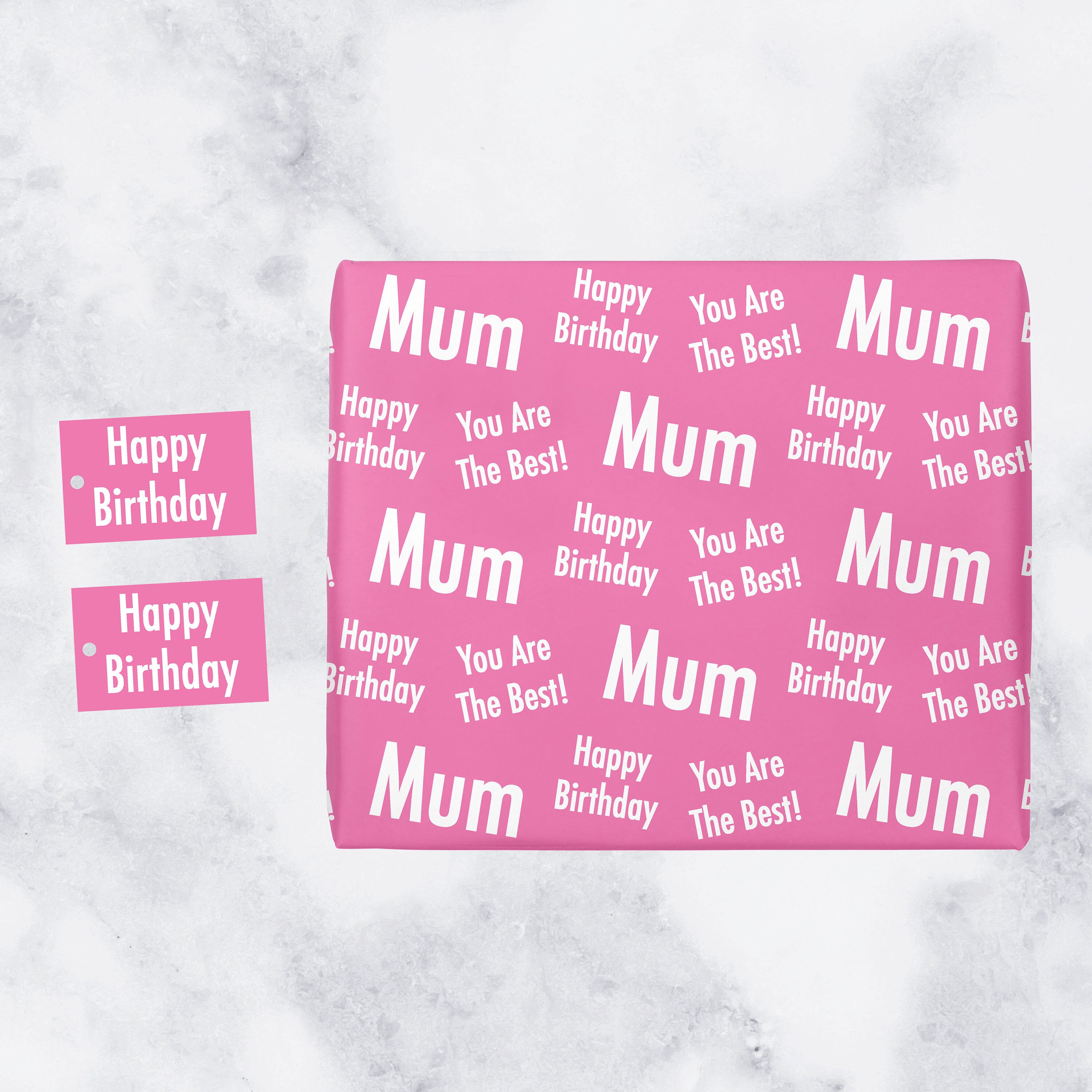Mum Birthday Gift Wrapping Paper & Gift Tags 'Mum' Etsy