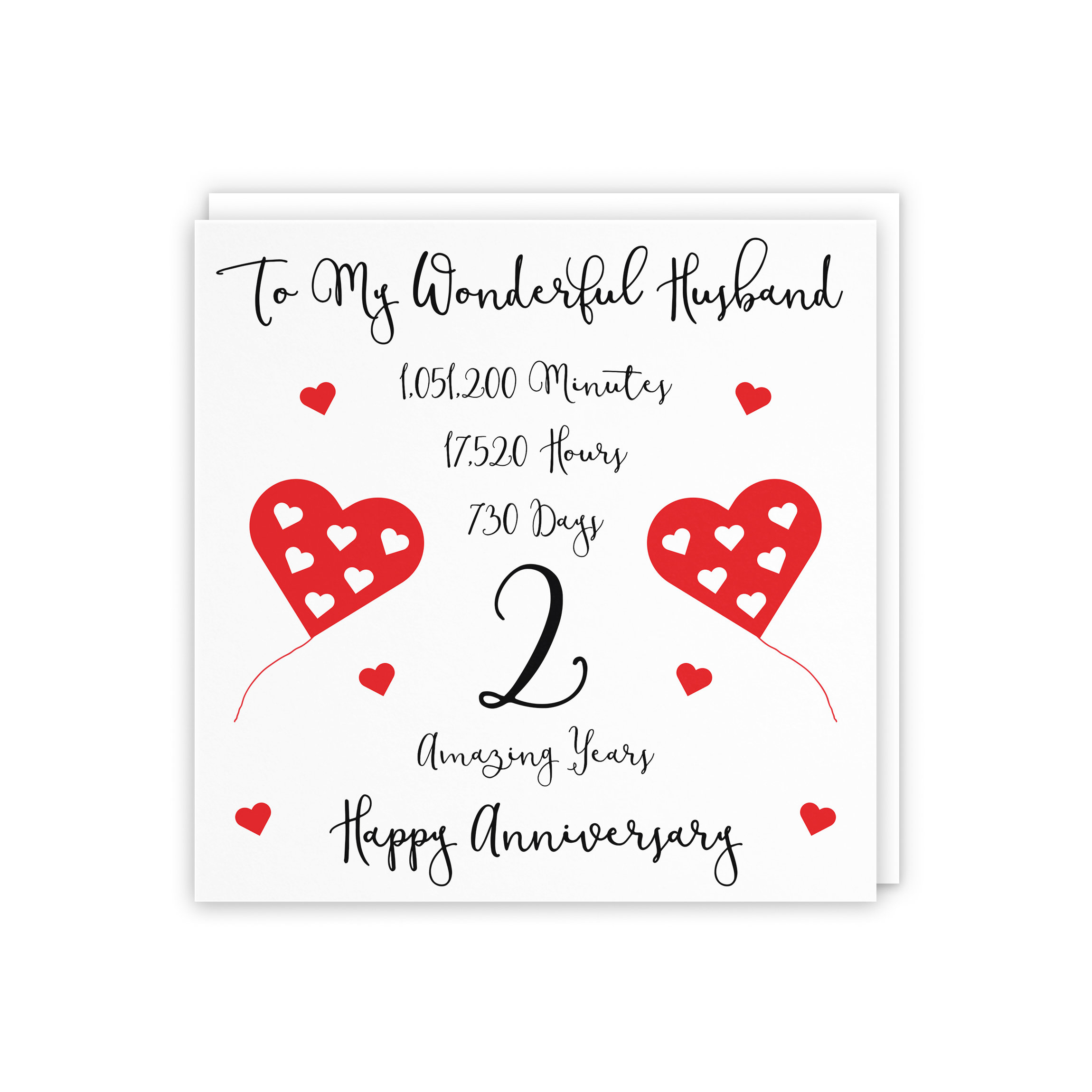 Buy Romantic Husband 2nd Wedding Anniversary Card to My Wonderful