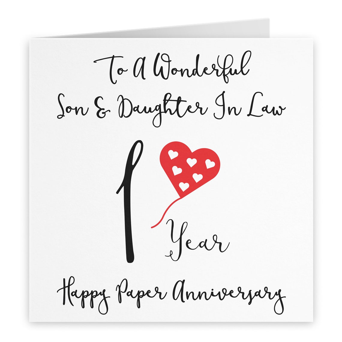 Son and Daughter in Law 1st Anniversary Card to A Wonderful Etsy UK