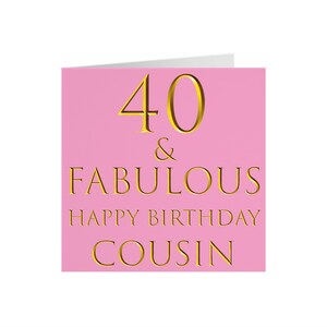 Stuff4 Fabulous 22nd Birthday Card For Cousin – 22 Today & Fabulous, 145x145 Mm, Inkl. Umschlag, Perfekte Geburtstagsgrüße