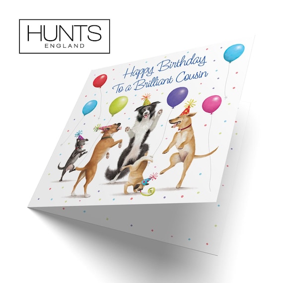 Hunts England Grande Carte D'anniversaire Pour 50 Ans – 50 & Fabulous – Happy Birthday Cousin – Collection Still Totally Fabulous – Grande Taille – 210 X 210 Mm