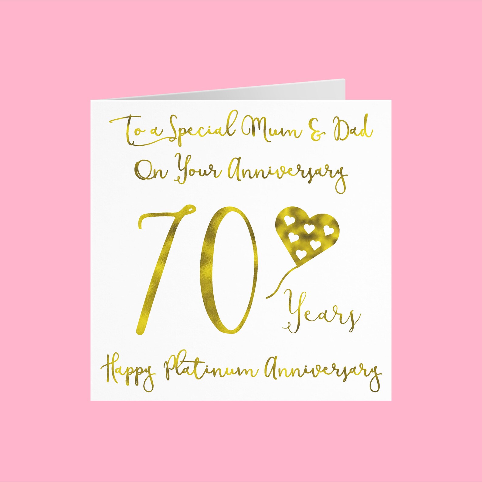 Mum And Dad / Parents 70th Anniversary Card To A Special Mum Etsy