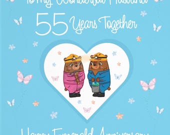 Hunts England Carte D'anniversaire Pour Grands-parents - Nuit