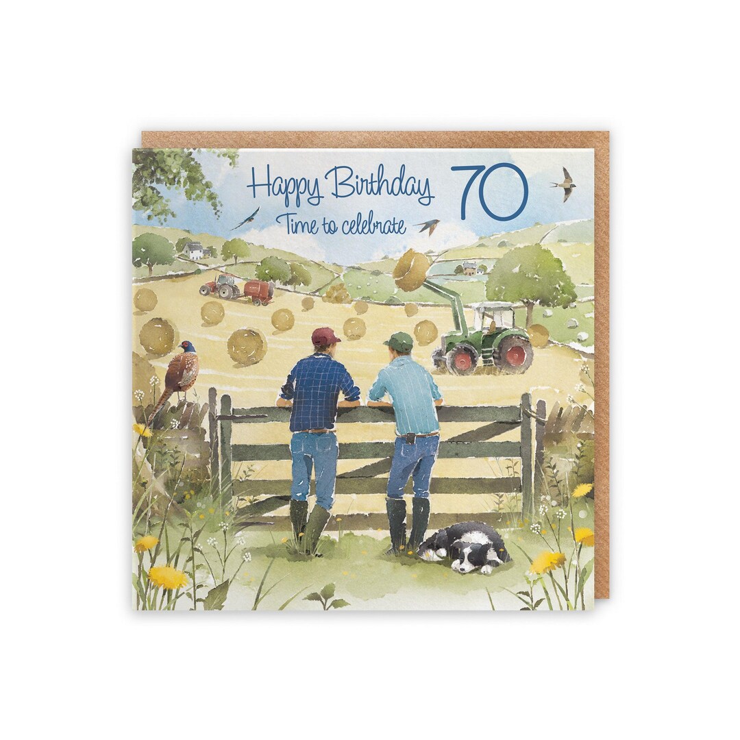 Hunts England - Farmers Fun 70th Birthday Card for Him - Age 70 ...