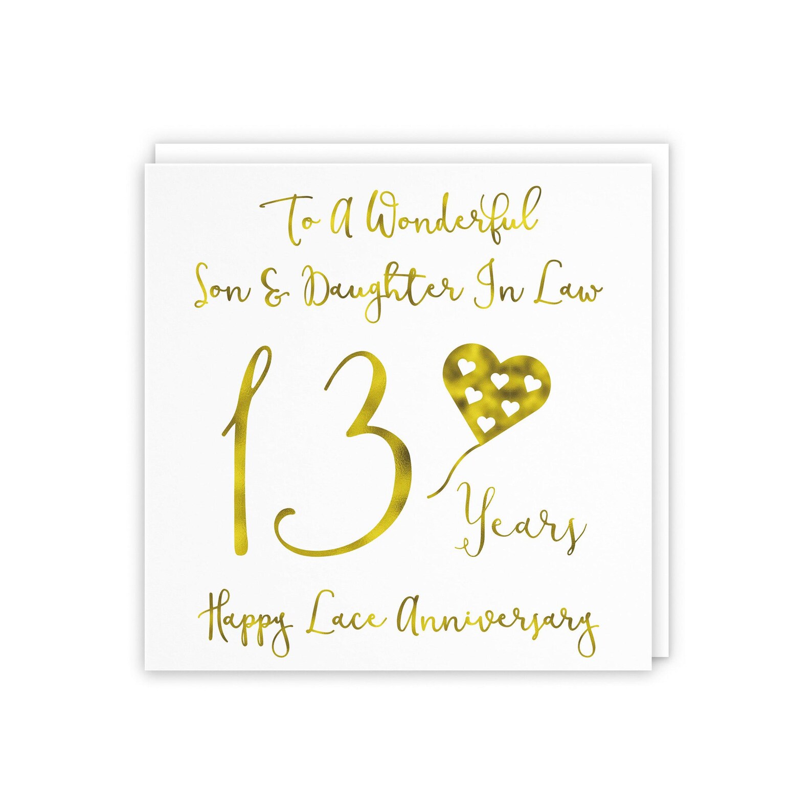 Son and Daughter in Law 13th Anniversary Card - 'to A Wonderful Son ...