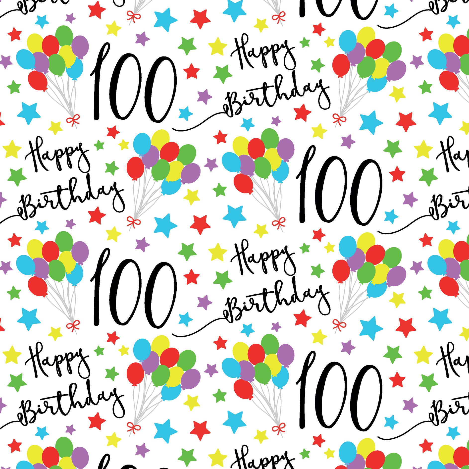 100th Birthday Gift Wrapping Paper and Gift Tags 1 Sheet & 2 Etsy UK