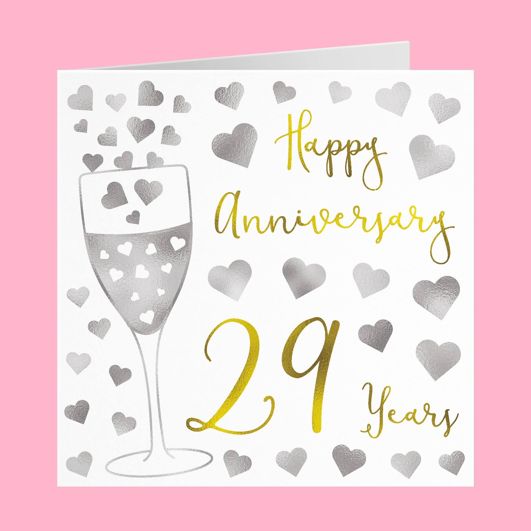 29th Wedding Anniversary Card Happy Anniversary 29 Years Etsy