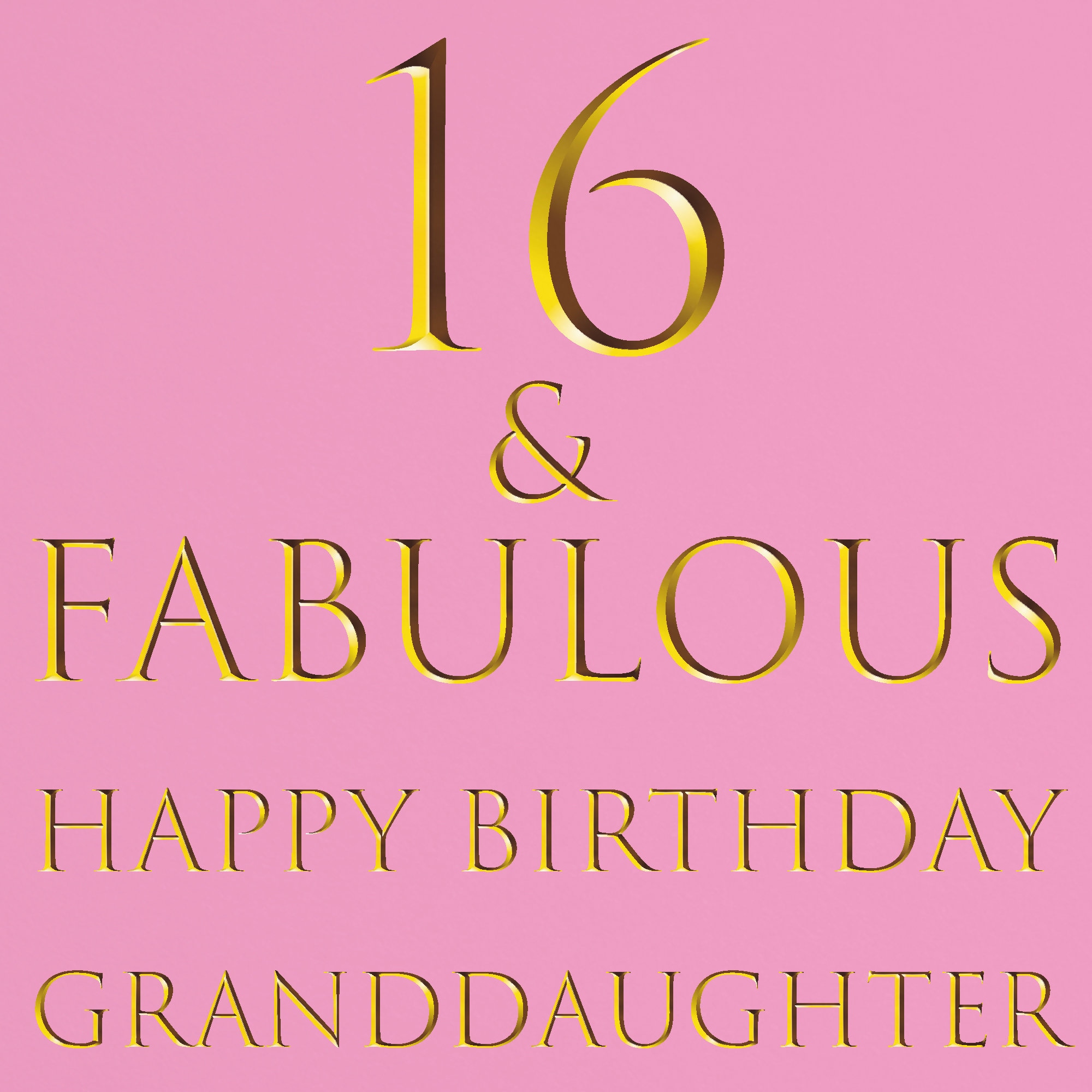 Granddaughter 16th Birthday Card 16 & Fabulous Happy Etsy UK