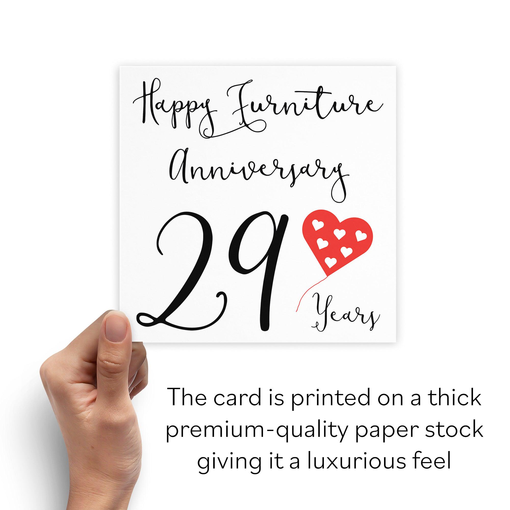 29th Wedding Anniversary Card - Happy Furniture Anniversary - 29 Years ...