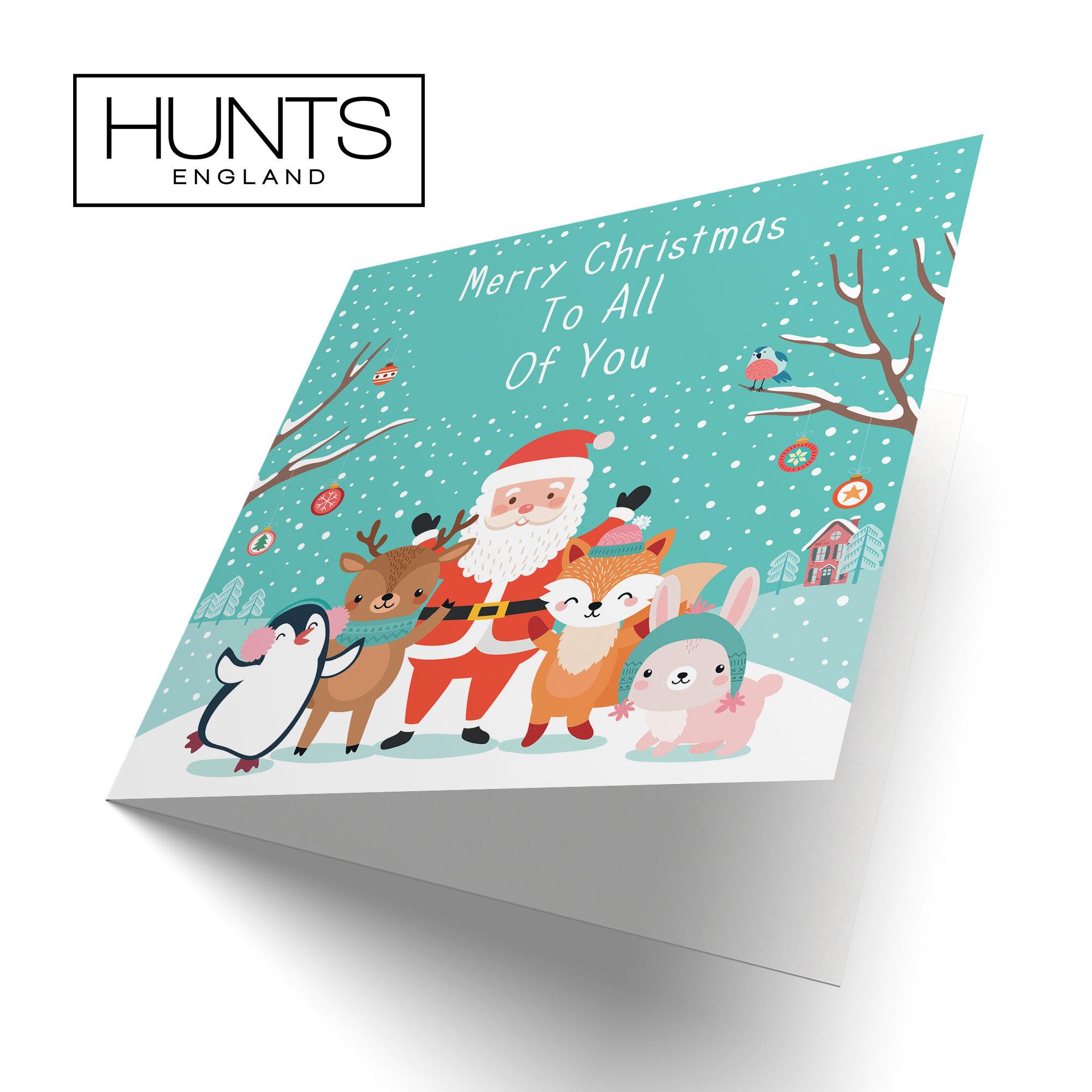 Carte De Noël Traditionnelle « To All Christmas » – Message De Vœux à L’Intérieur – Enveloppe Incluse