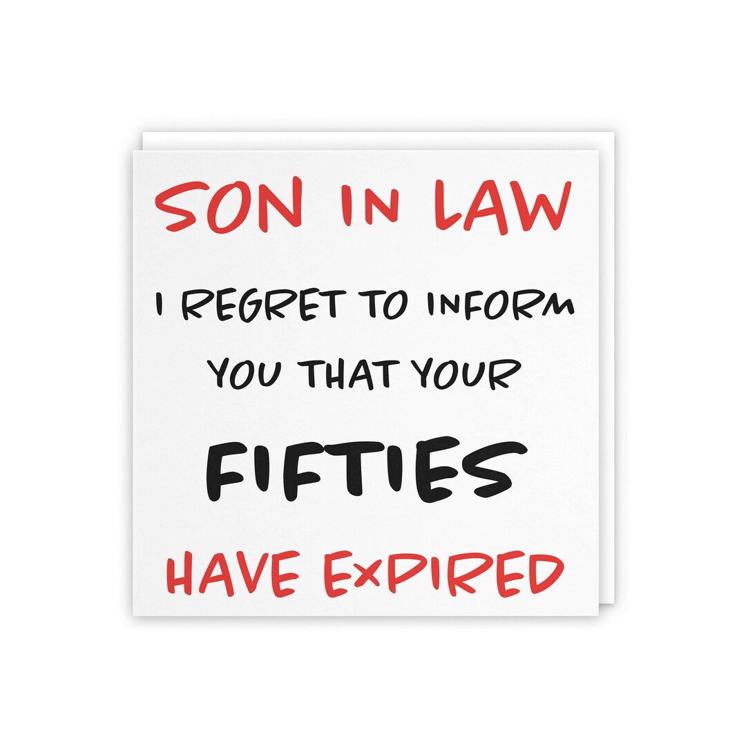 Son in Law 60th Funny Birthday Card - Son in Law - I Regret to Inform ...