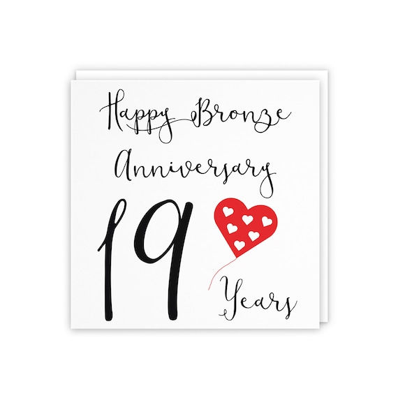 希少CARGRAPHIC 35,40,50th anniversary付録set 19th Wedding Anniversary Card - Happy Bronze Anniversary - 19