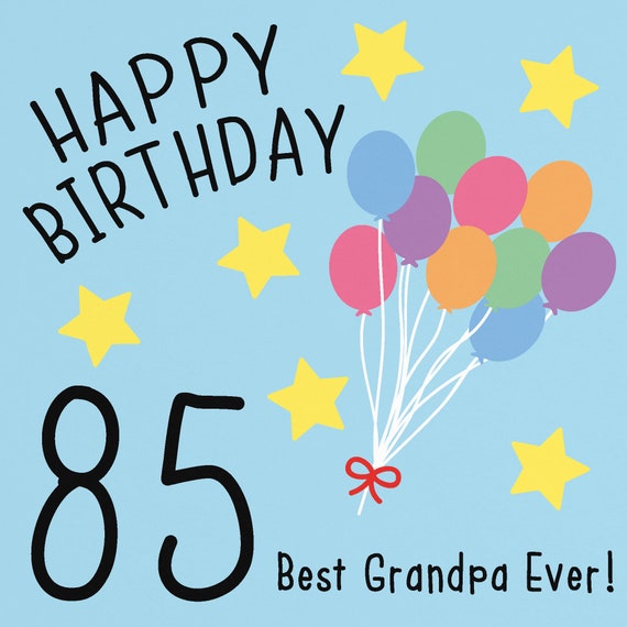 Carte Du 85e Anniversaire De Grand Pere Joyeux Anniversaire Etsy Canada