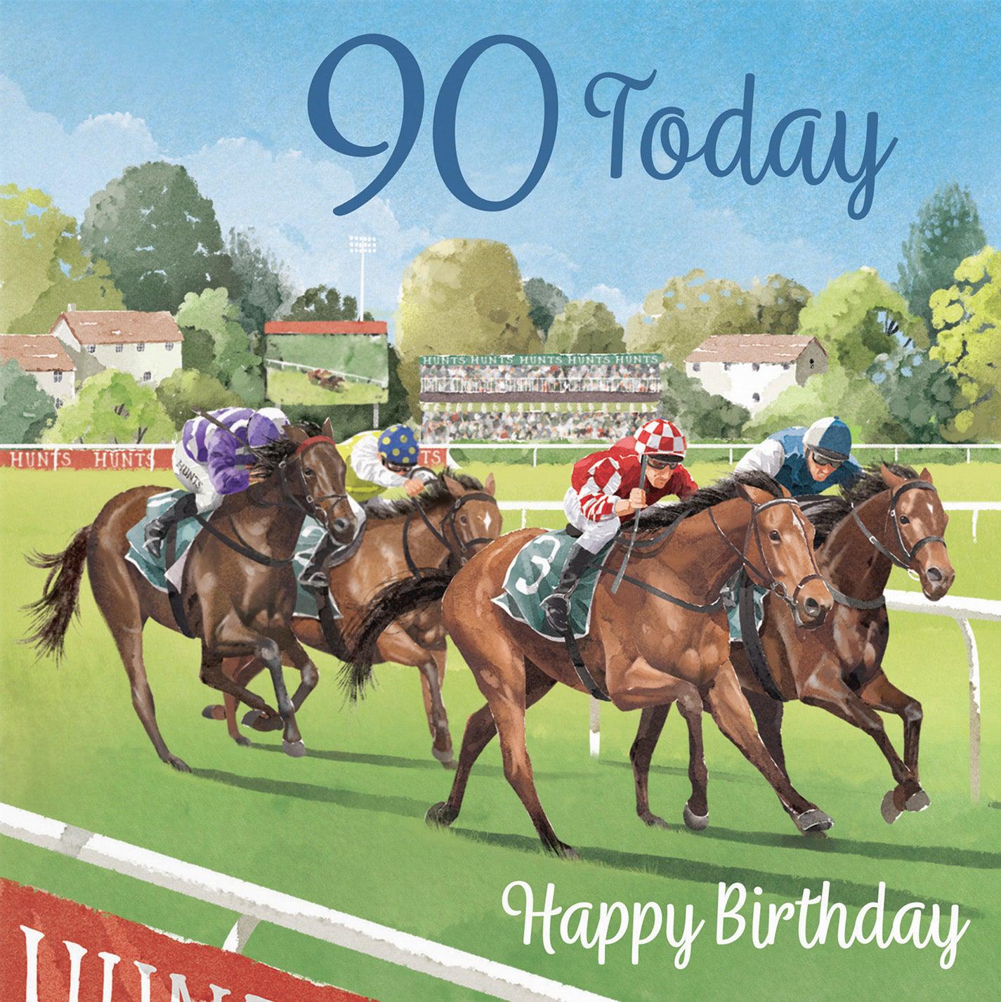 Hunts England Biglietto di auguri per il 90° compleanno della nonna, 90 & Fabulous, Happy Birthday Grandma, collezione Still Totally Fabulous, standard, 148 x 148 mm