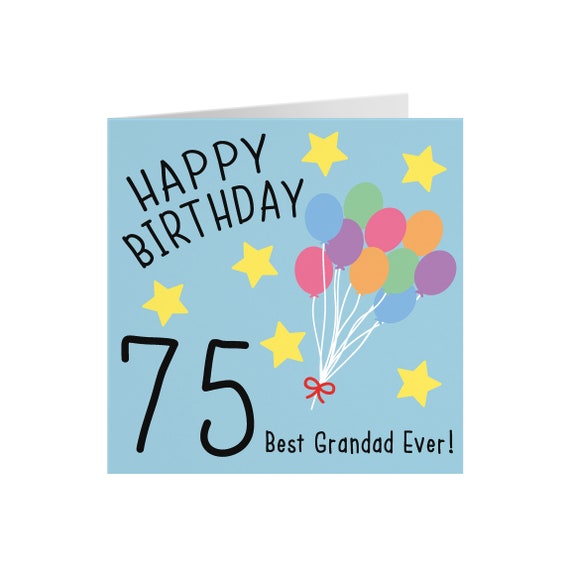 Carte Grand Pere 75e Anniversaire Joyeux Anniversaire 75 Etsy Carte Grand Pere 75e Anniversaire Joyeux Anniversaire 75 Etsy