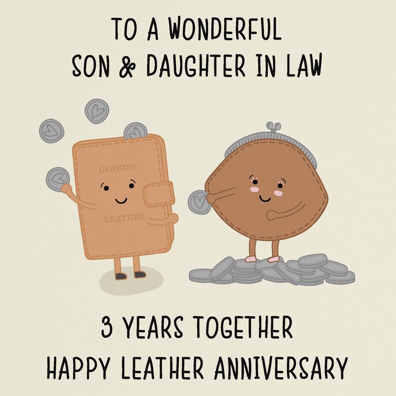 Son and Daughter in Law 3rd Anniversary Card - to A Wonderful Son ...