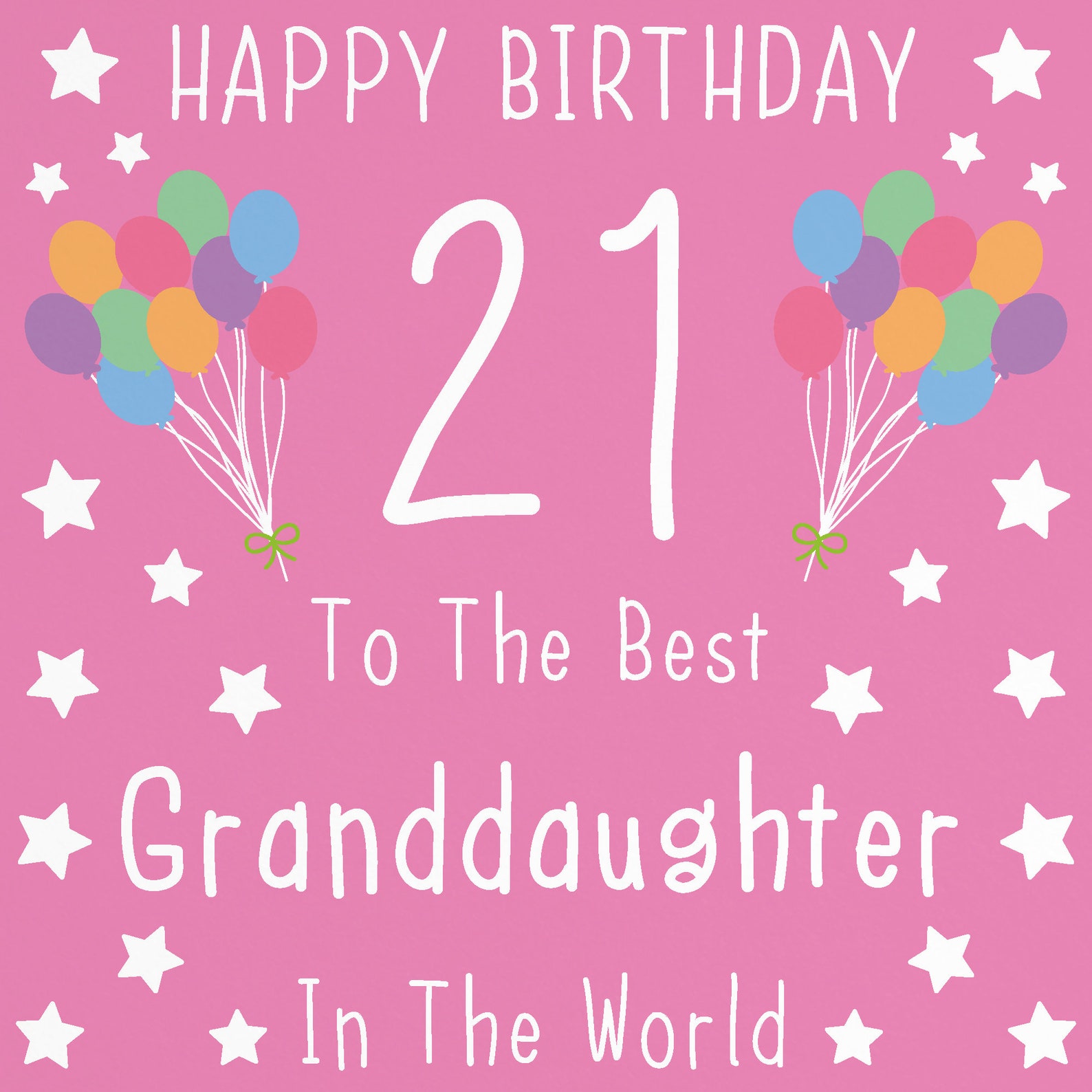 granddaughter 21st birthday card