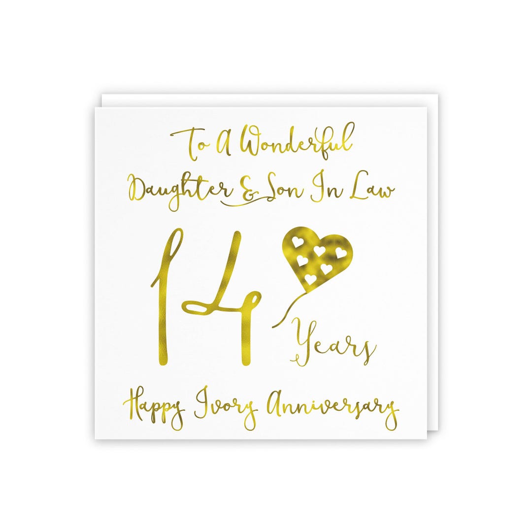 Daughter and Son in Law 14th Anniversary Card - 'to A Wonderful ...