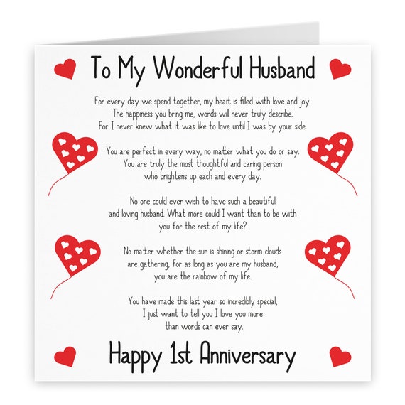 1st wedding anniversary store to my husband