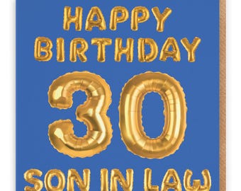 Tarjeta De Cumpleaños 'Para Un Hijo Especial' Con Bandín 30 Años – Verso Cariñoso Kingfisher Cards