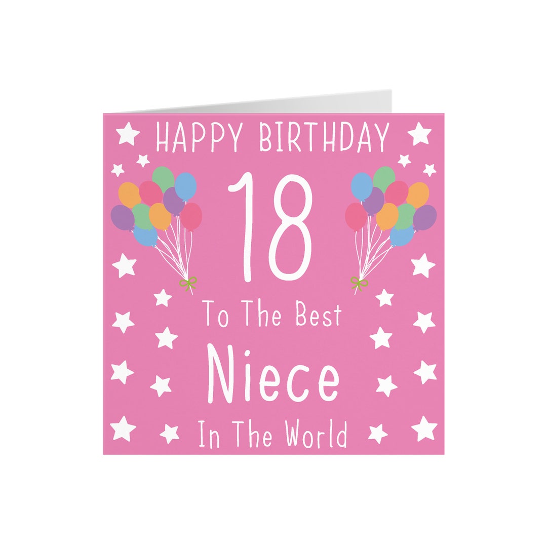 Niece 18th Birthday Card - Happy Birthday - 18 - to the Best Niece in ...