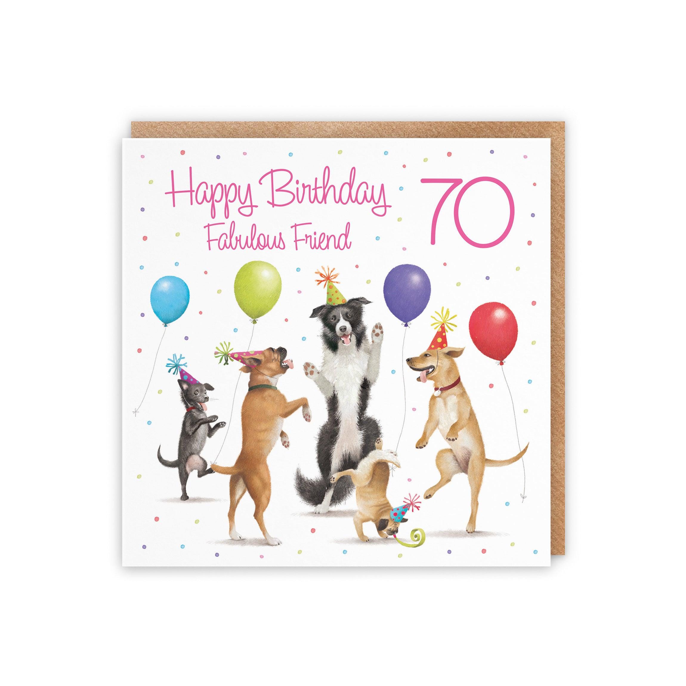 Hunts England Geburtstagskarte Für Tante Zum 70. | „70 & Fabulous“ Mit Golddruck | 148 X 148 Mm Mit Umschlag