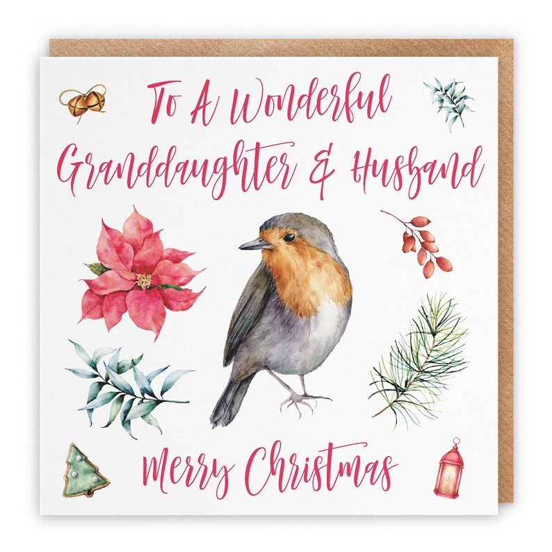 Granddaughter and Husband Christmas Card to A Wonderful - Etsy UK