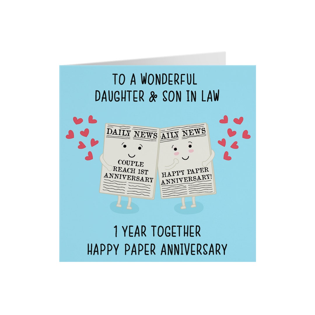 Daughter and Son in Law 1st Anniversary Card to A Wonderful Daughter ...