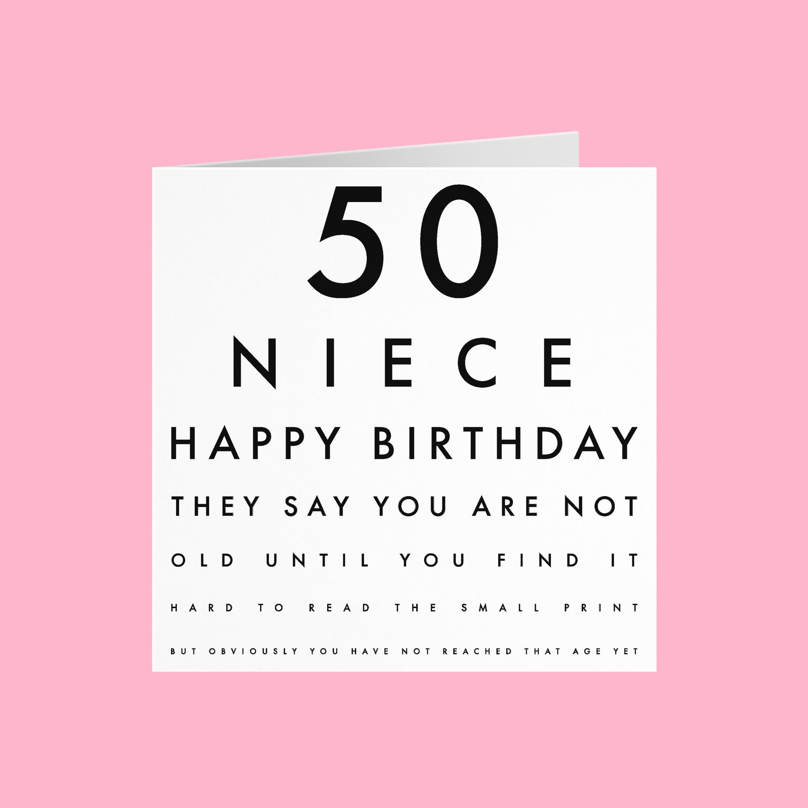 Niece 50th Humorous Birthday Card They Say You Are Not Old Etsy