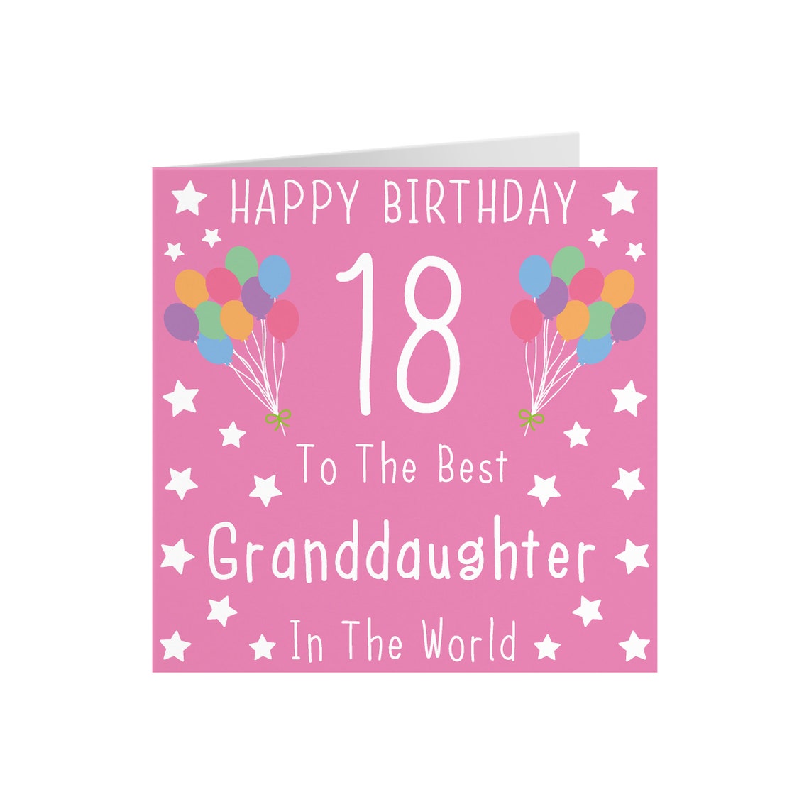Granddaughter 18th Birthday Card Happy Birthday 18 to Etsy