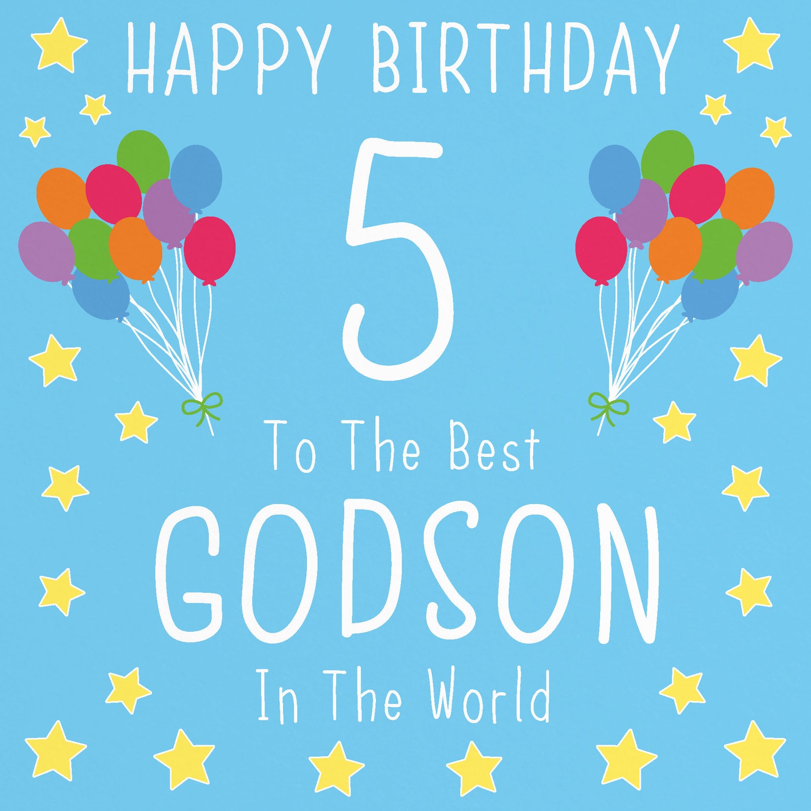 Godson 5th Birthday Card Happy Birthday 5 to the Best - Etsy