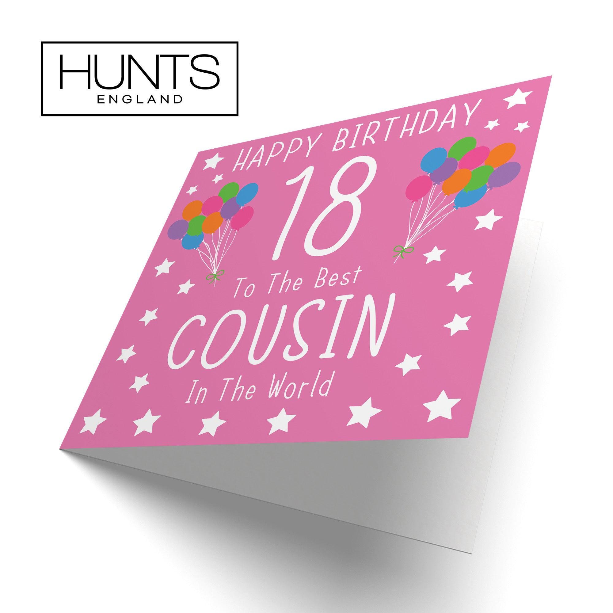 Hunts England Biglietto 18° Compleanno Per Cugino: Balloon Collection Con Busta Marrone