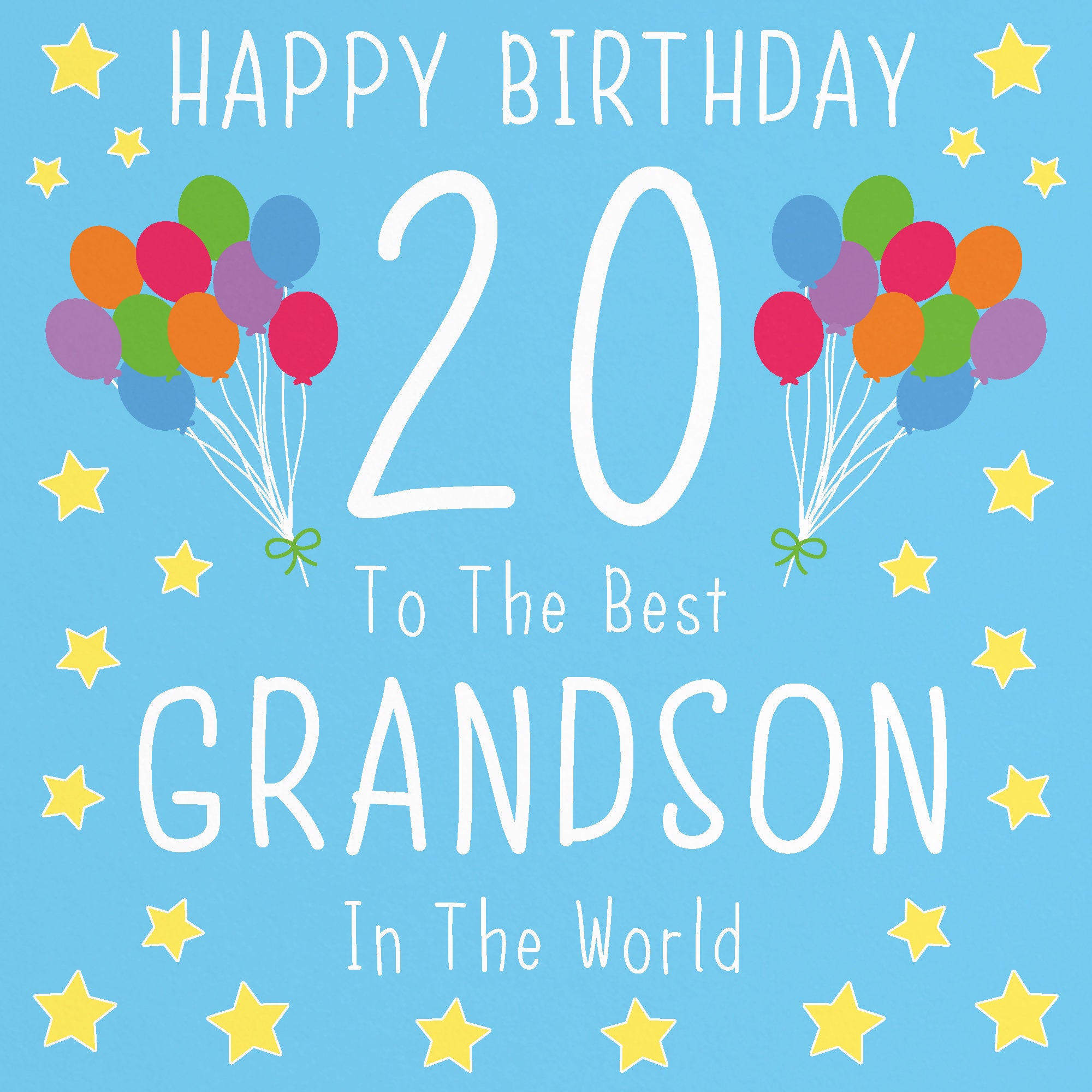 Grandson 20th Birthday Card Happy Birthday 20 to the Etsy UK