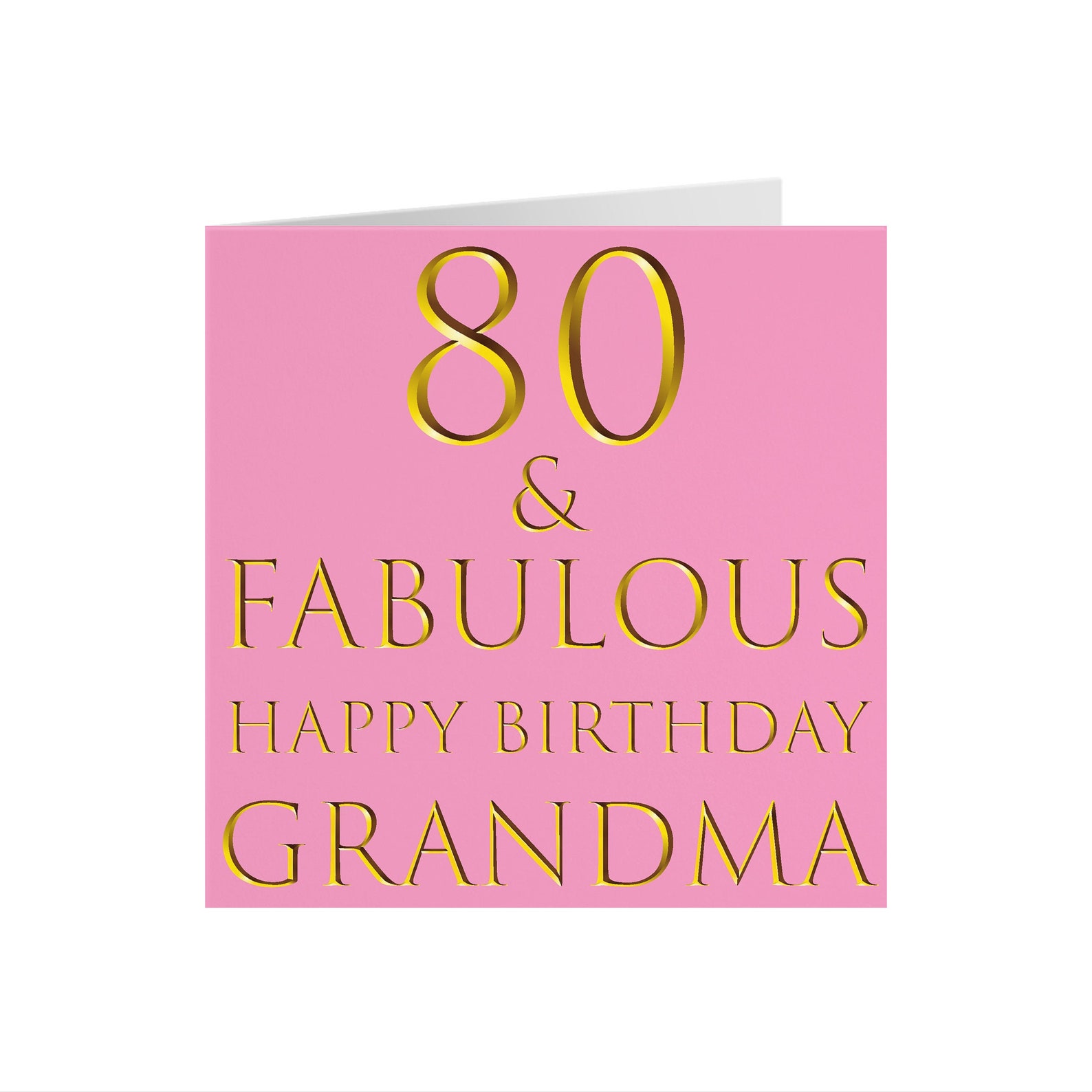 Grandma 80th Birthday Card 80 And Fabulous Etsy Uk 