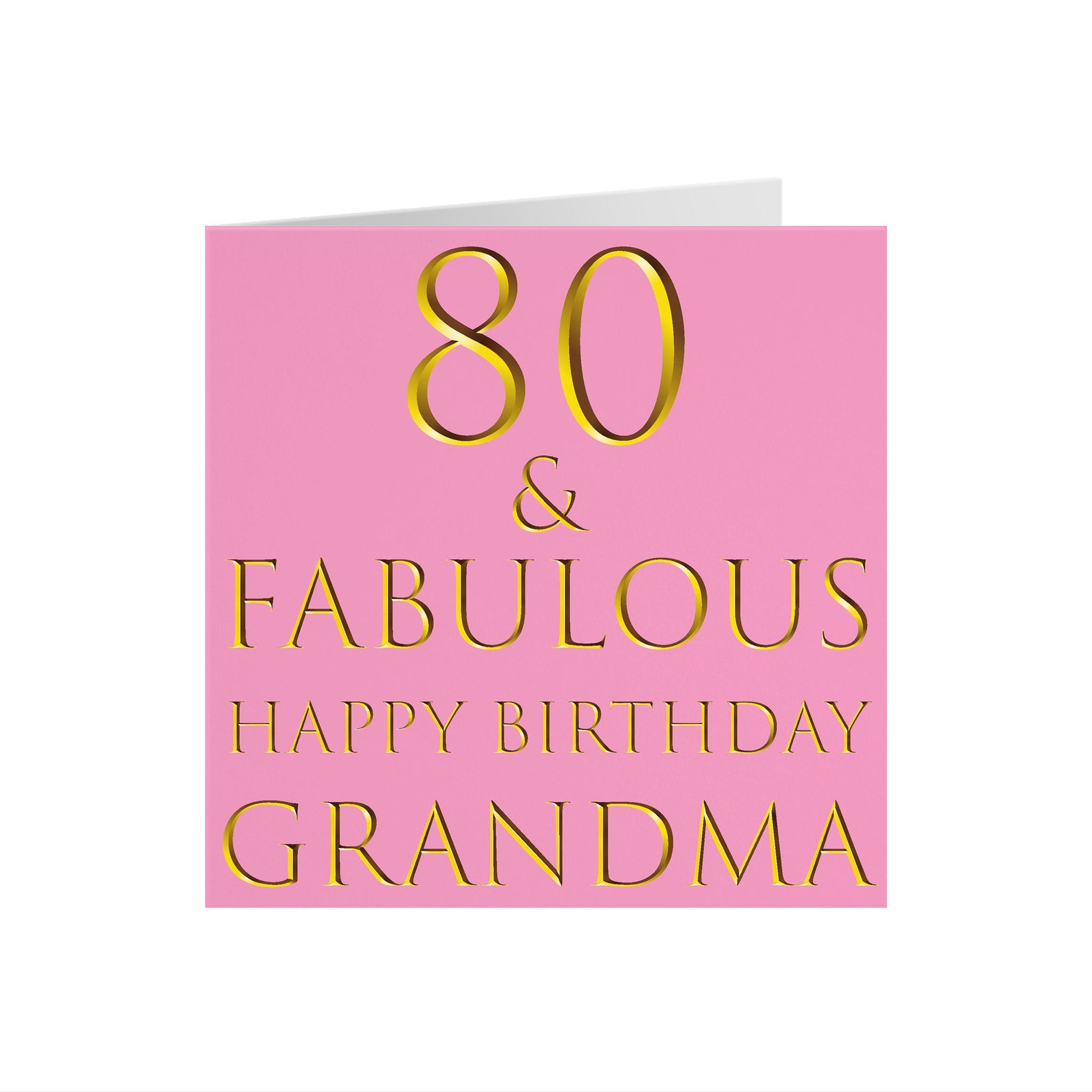 Grandma 80th Birthday Card '80 & Fabulous' Etsy UK