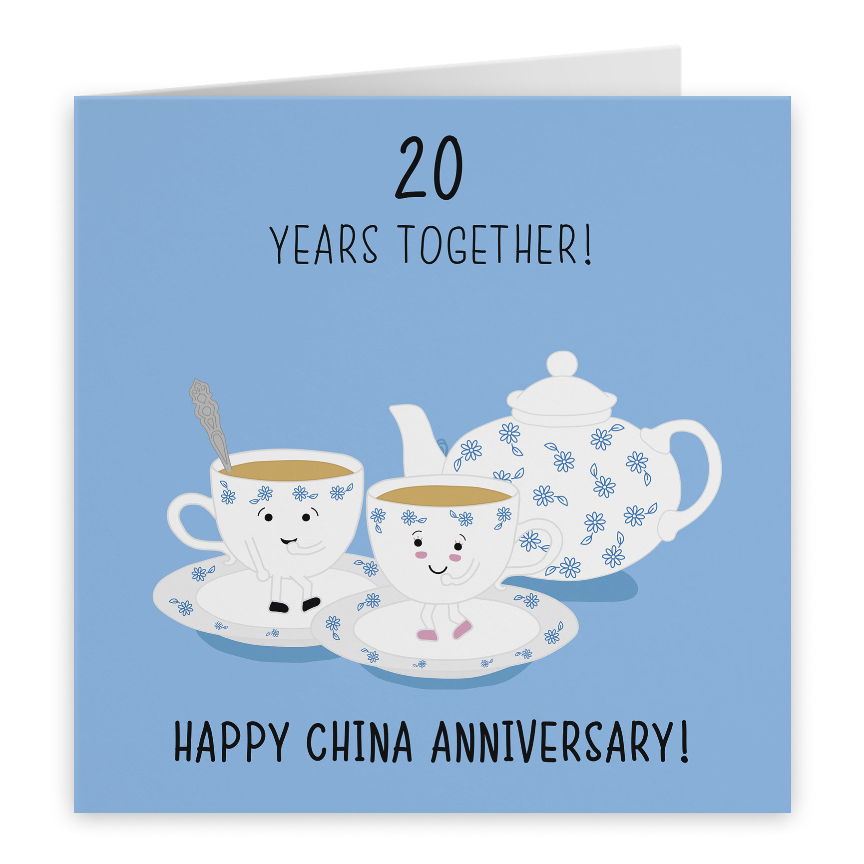 20th Wedding Anniversary Card - China Anniversary - Iconic