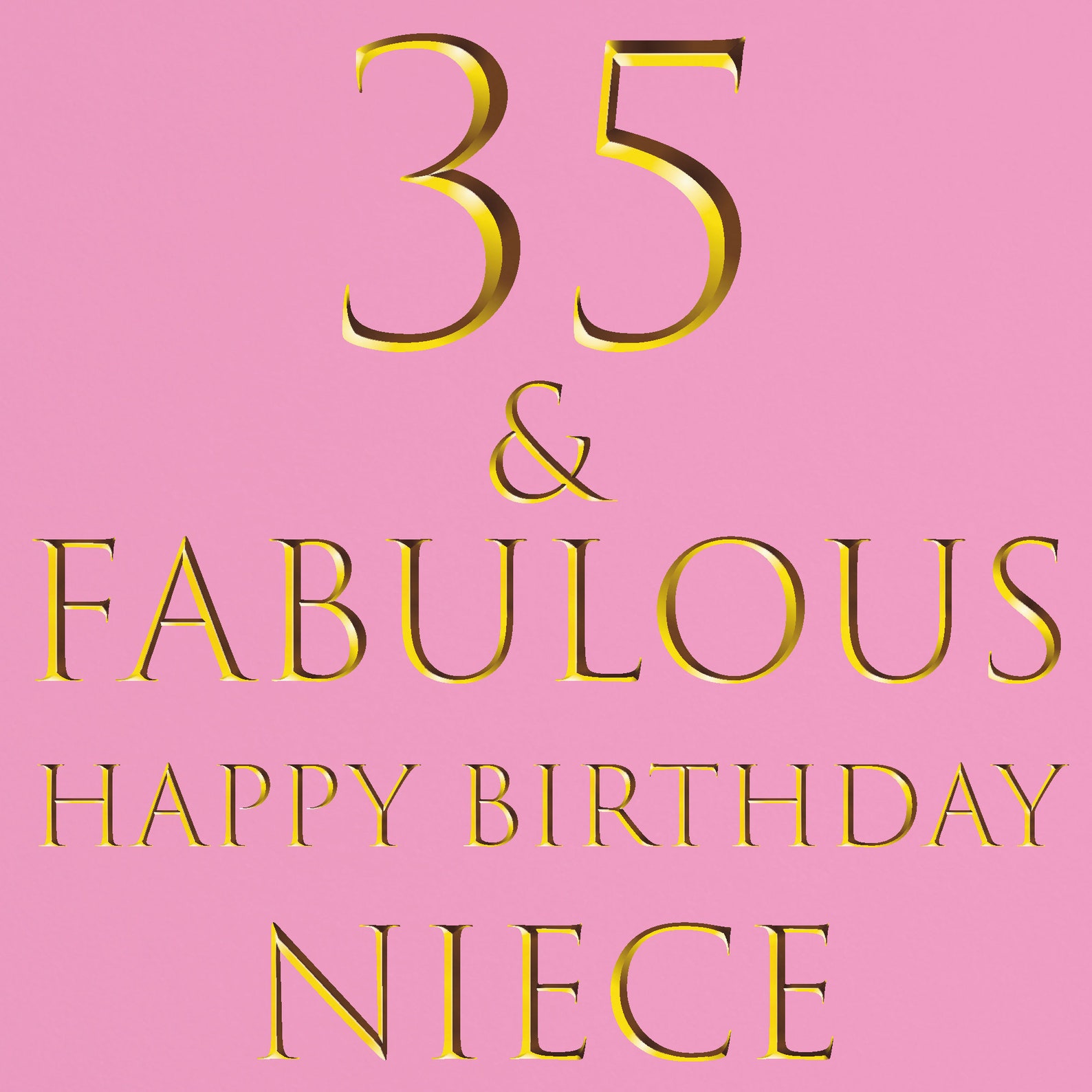 Niece 35th Birthday Card 35 Fabulous Happy Birthday Etsy