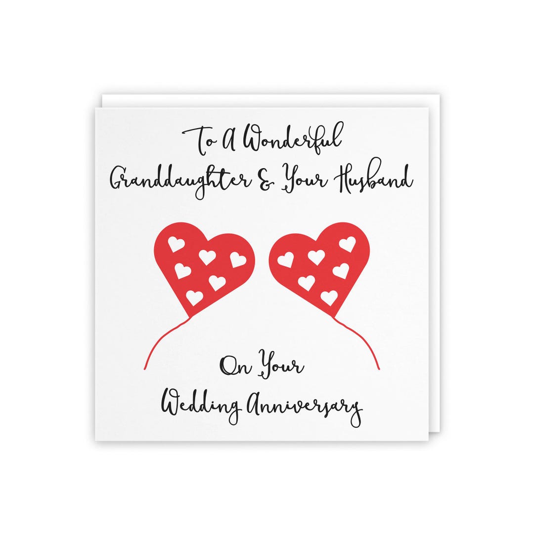 Granddaughter and Your Husband Anniversary Card - to A Wonderful ...