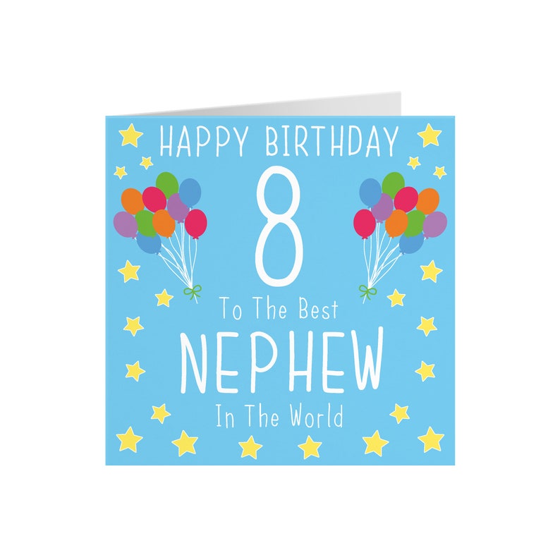 Nephew 8th Birthday Card Happy Birthday 8 to the Best Etsy Canada